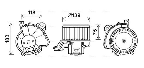 AVA QUALITY COOLING Вентилятор салона FT8431